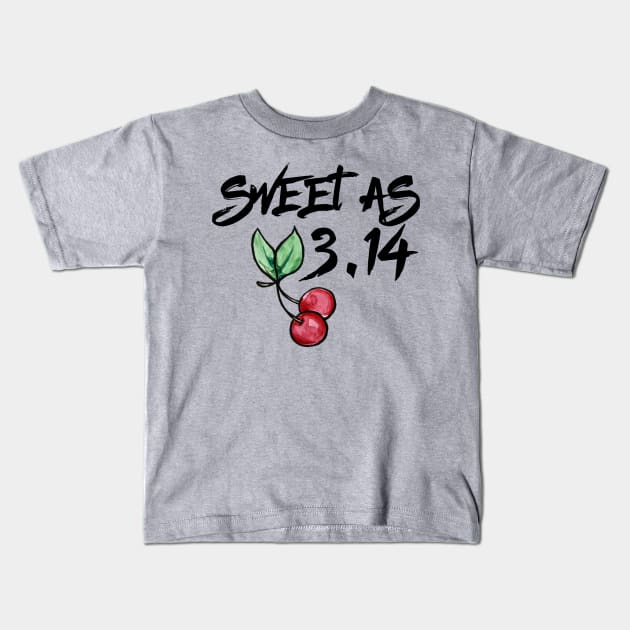 Sweet as Cherry Pi Day Kids T-Shirt by bubbsnugg